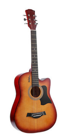 アコースティックギター41インチ1個 カッタウェイ 初心者 おすすめ 練習 楽器 演奏 弦 女性 チューニング 5色