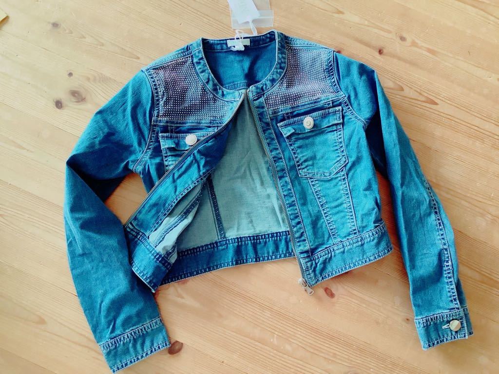  Kids 150 size [MISS GRANT] mistake gran toG Jean Short stretch Denim no color jacket 