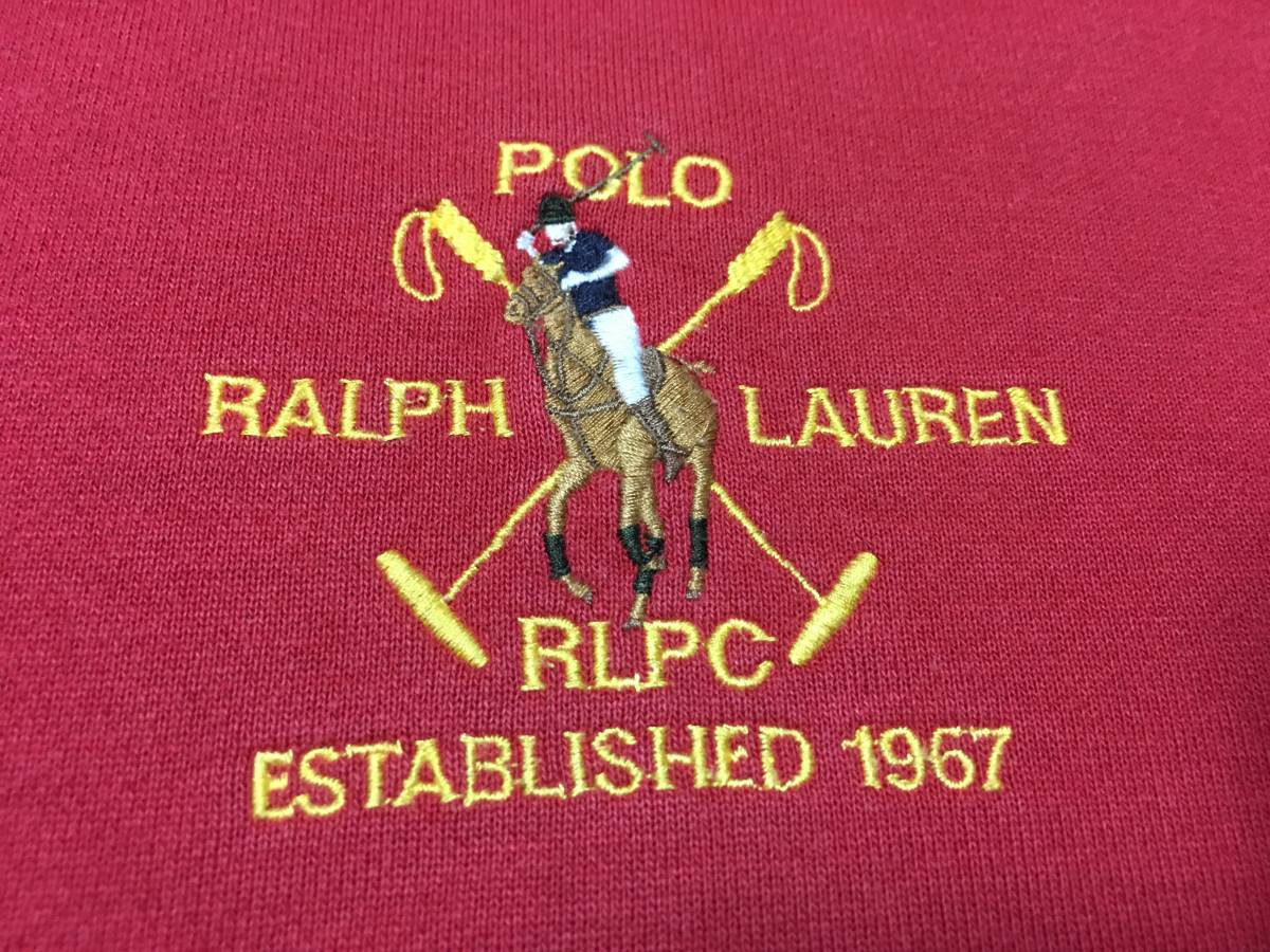 Polo by Ralph Lauren ポロ ラルフローレン スエット地パーカー 赤(落ち着いた) 170(S程度?) 中古品 ナイガイ_画像6