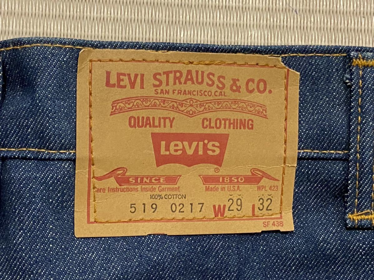 希少《デッドストック》81年製 リーバイス519 0217 デニムパンツ W29L32 ビンテージ アメリカ製 LEVIS LEVI'S ヴィンテージ  501赤耳同年代
