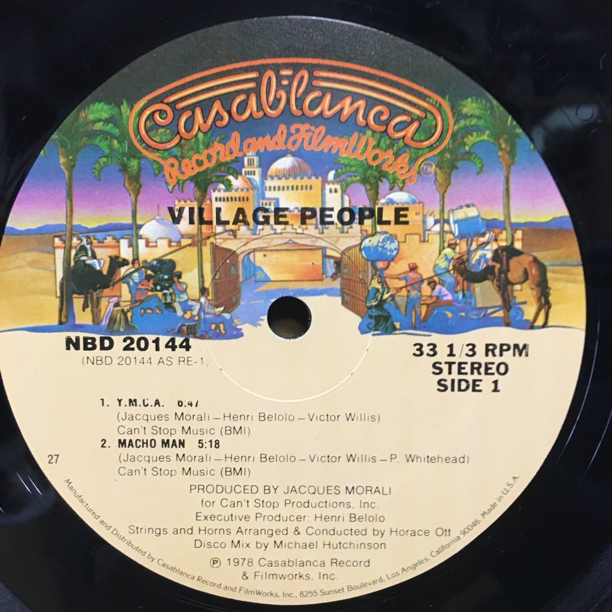 【12'】US盤　VILLAGE PEOPLE / Y.M.C.A. ※ 片面プレス ※ 西城秀樹 / ヤングマン 原曲_画像2