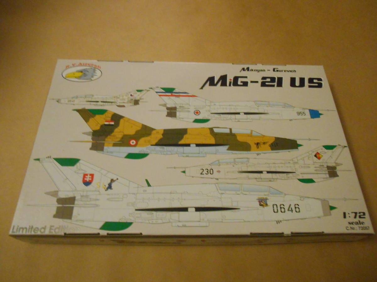 〔全国一律送料340円込〕1/72 R.V.エアクラフト ソビエト ミコヤン MiG-21 US　_画像1