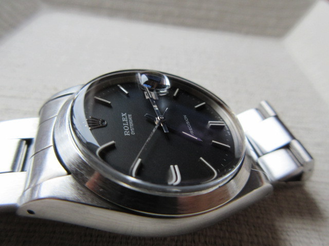 ロレックス 6694 オイスターデイト プレシジョン 34mm ブラック 腕時計（中古）_画像4