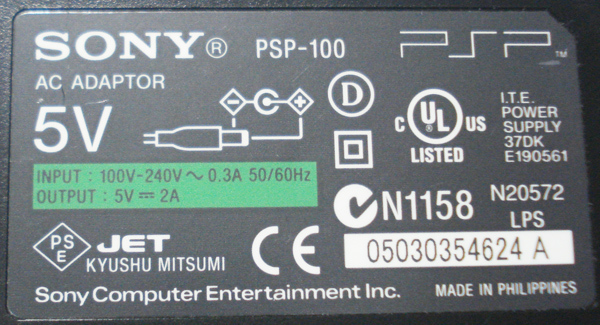 SONY PSP-100 5V2A #yh3027-01