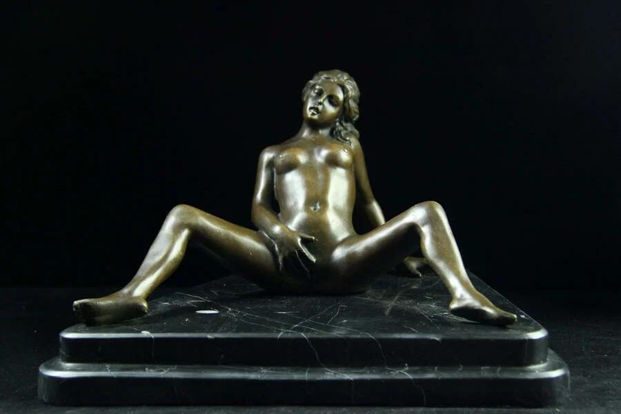 永楽 超 ブロンズ像 セクシーな裸女 Nino Oliviono名作銅像インテリア 