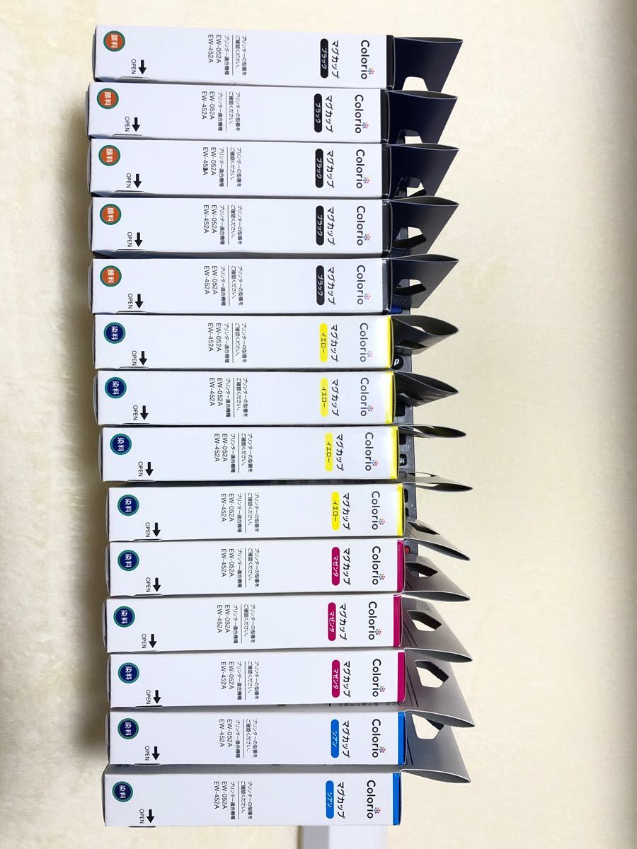 ★14個★EPSON 純正 ★インクカートリッジ マグカップ 4色セット(ブラック5個、イエロー4個、マゼンタ3個、シアン2個) 6