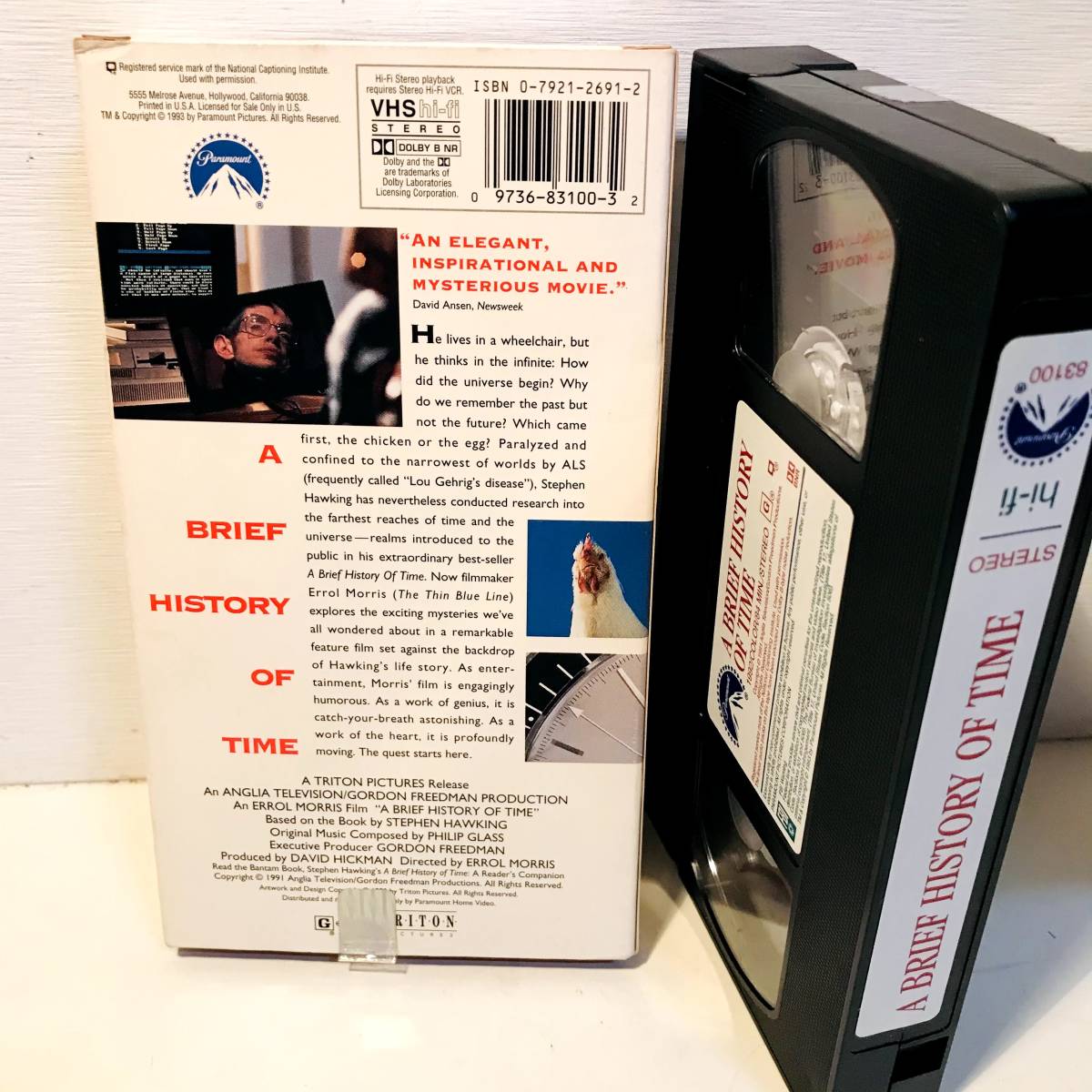 [ rare VHS]A Brief History of Time, Stephen Hawking ( performance ), Isobel Hawking ( performance ), horn King, cosmos . language .