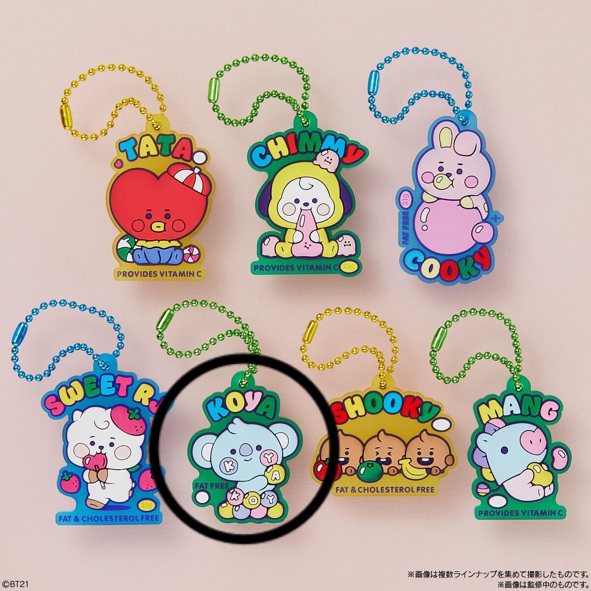 BT21 グミ　ラバーチャームマスコット【KOYA】 おもちゃ