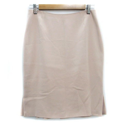 エスカーダ ESCADA 店 タイトスカート 2022年のクリスマスの特別な衣装 ミモレ丈 サイドスリット FF43 36 ベージュ レディース