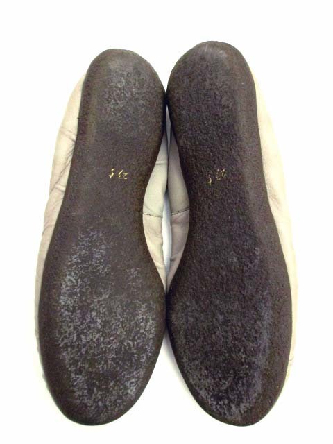 ヨーガンレール JURGEN LEHL フラットシューズ バレエシューズ パンプス 靴 レザー 革 サイズ23.5 グレー系 レディース_画像4