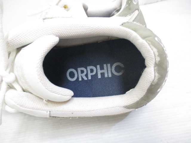 オルフィック ORPHIC ローカット スニーカー シューズ 24.5cm位 白 ホワイト 靴 レースアップ レディース_画像6