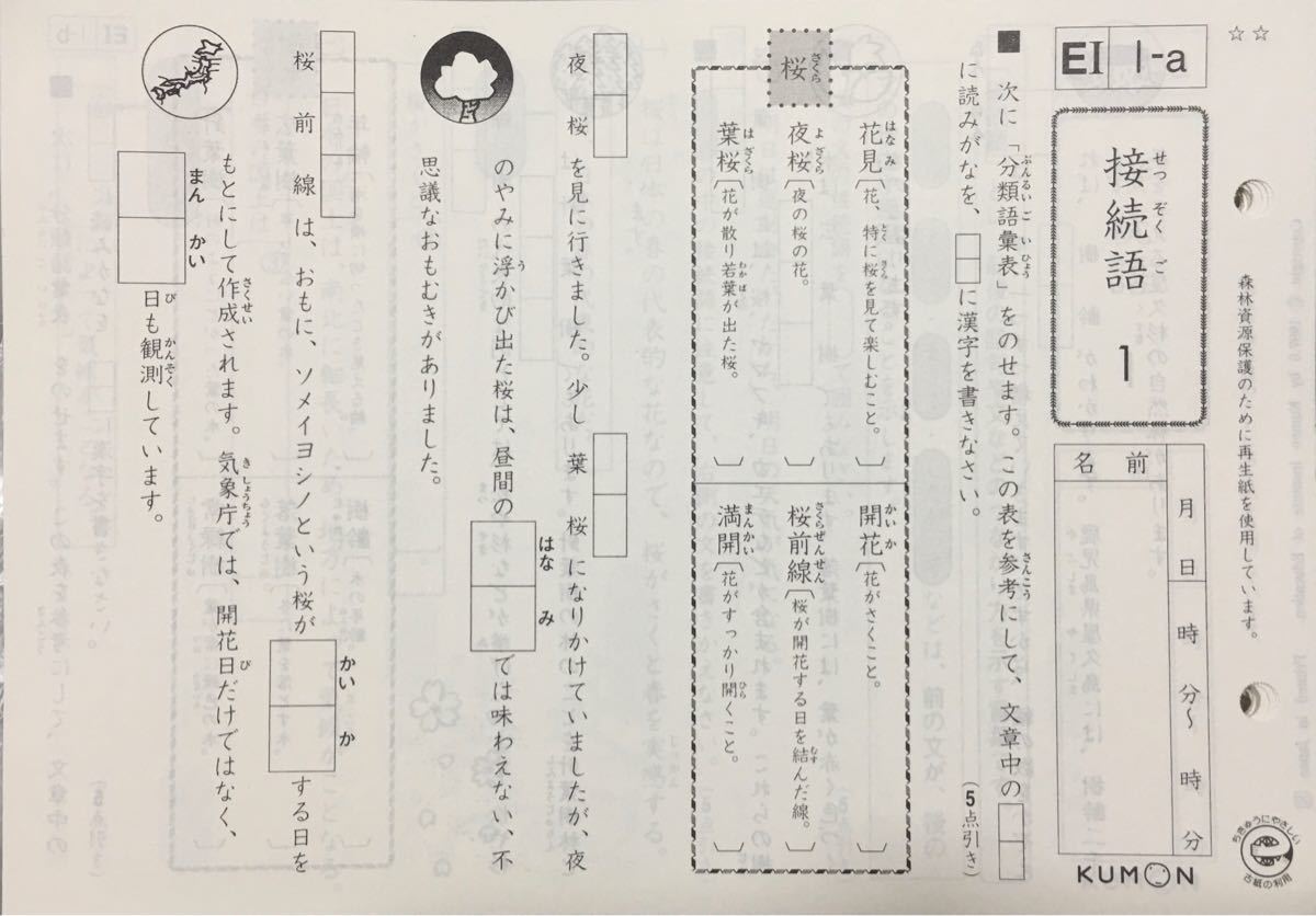 KUMON 公文 国語 E1 E2 400枚 欠番なし