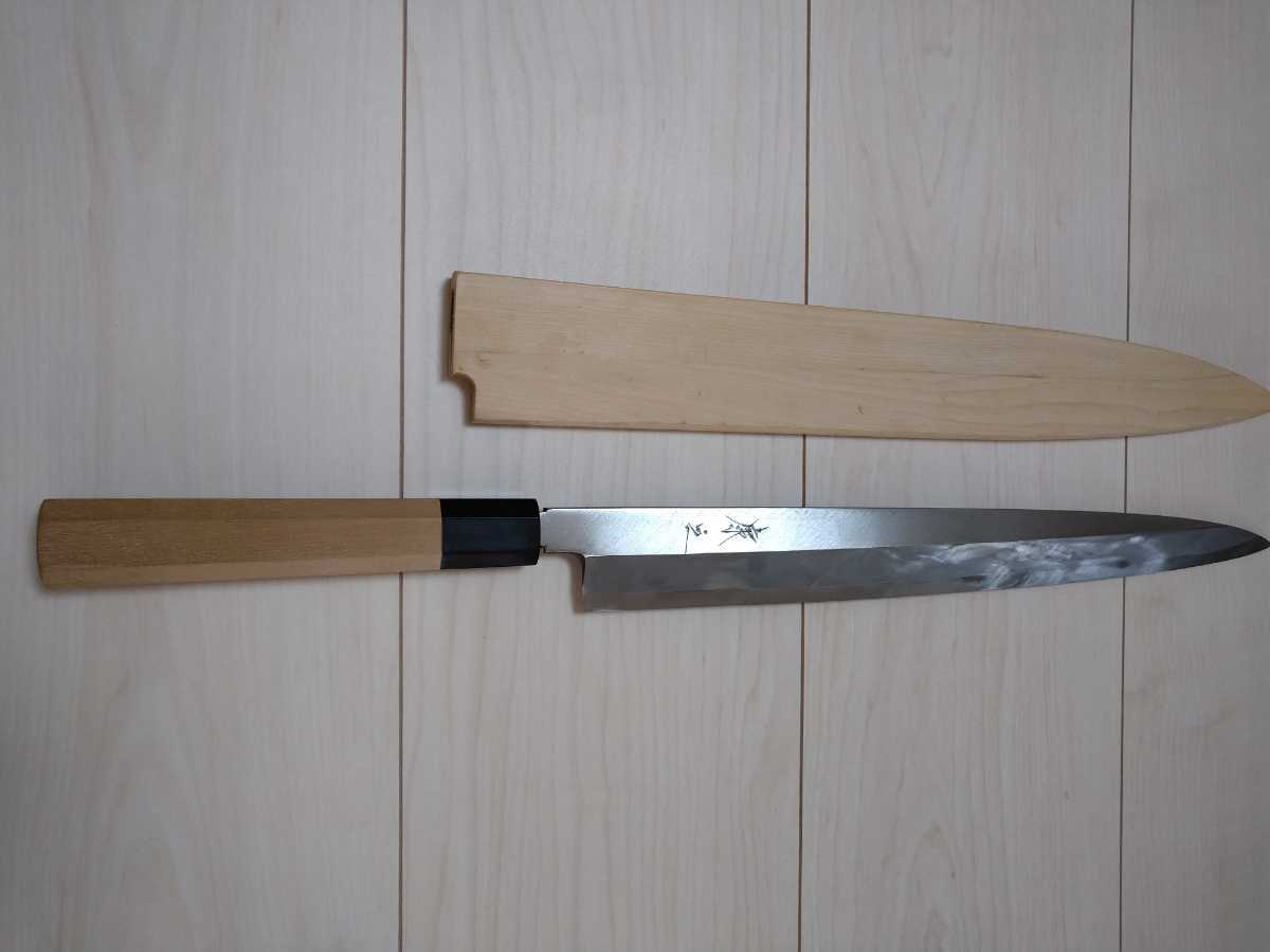 康之 柳刃包丁 刃渡り33cm 青銅ニ キッチン、台所用品 包丁、ナイフ