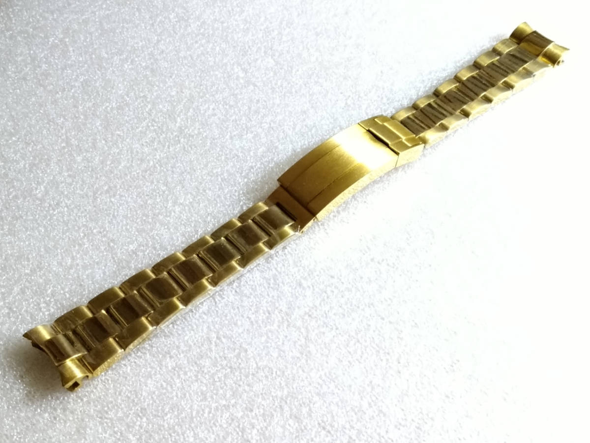 【未使用】ステンレス時計ベルト グライドロッククラスプ ゴールド 社外品（傷あり）SGBR-5_画像8
