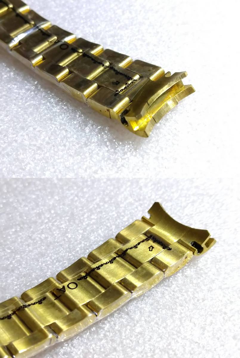 【未使用】ステンレス時計ベルト グライドロッククラスプ ゴールド 社外品（傷あり）SGBR-5_画像7