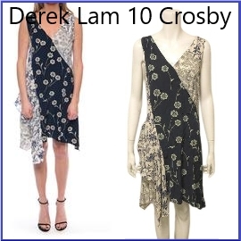 【美品】参考価格\69,025- デレクラム ワンピース ドレス DE REK LAM 10 CROSBY パッチワーク シルク 花柄 ノースリーブ 総柄 0 TS61-515FC