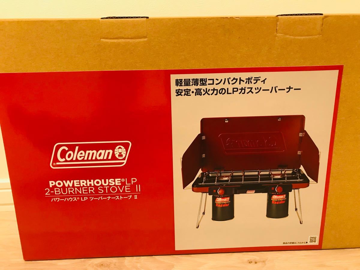 新品　未使用　Coleman パワーハウス LP ツーバーナーストーブII（レッド）2000021950