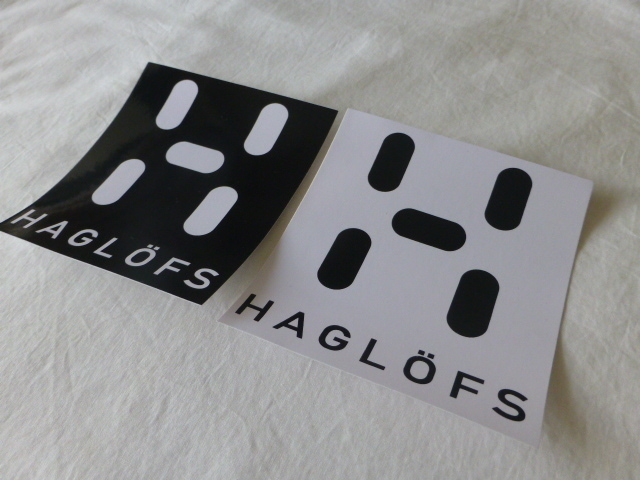  Haglofs HAGLOFS sticker HAGLOFS Haglofs white ground * black ground 2 pieces set large size sticker HAGLOFS haglofs