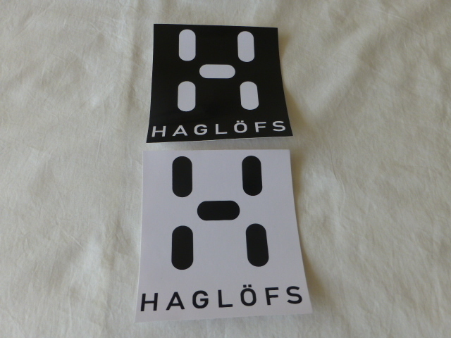  Haglofs HAGLOFS sticker HAGLOFS Haglofs white ground * black ground 2 pieces set large size sticker HAGLOFS haglofs