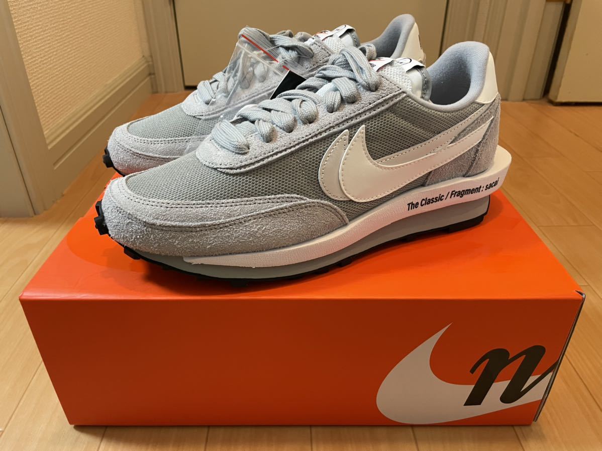 27cm NIKE LDWAFFLE/SF FRAGMENT SACAI LD WAFFLE LIGHT SMOKE GREY