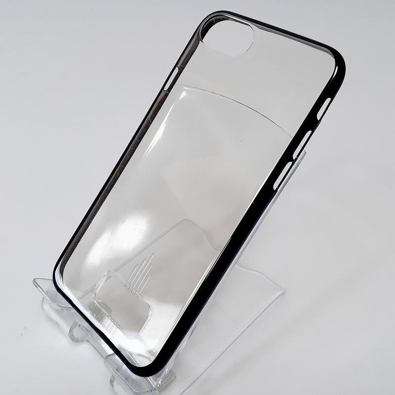 送料無料 美品 iPhone 8 7 SE2 ハードカバー ブラックサイドライン スマホケース_画像2