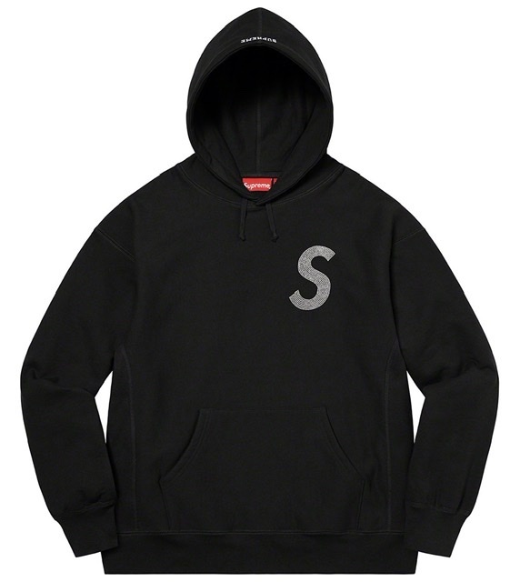 【新品】Supreme Swarovski S Logo Hooded Sweatshirt COLOR/STYLE：Black SIZE：Medium_画像1