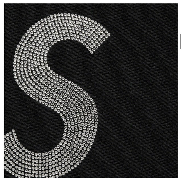 【新品】Supreme Swarovski S Logo Hooded Sweatshirt COLOR/STYLE：Black SIZE：Medium_画像2