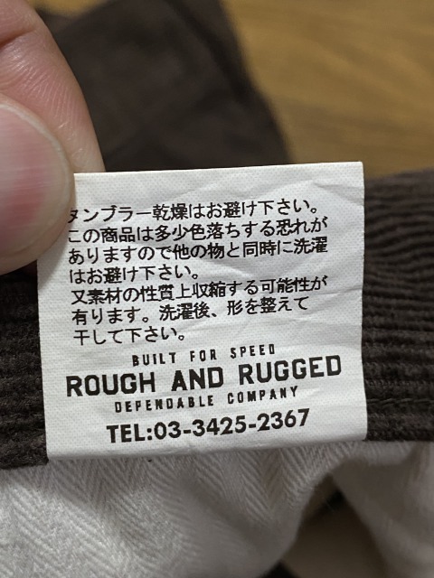 ※ROUGH AND RUGGED ラフアンドラゲッド コーデュロイ パンツ 日本製 ブラウン 2 　 　　　　　 BJBA.I_画像10