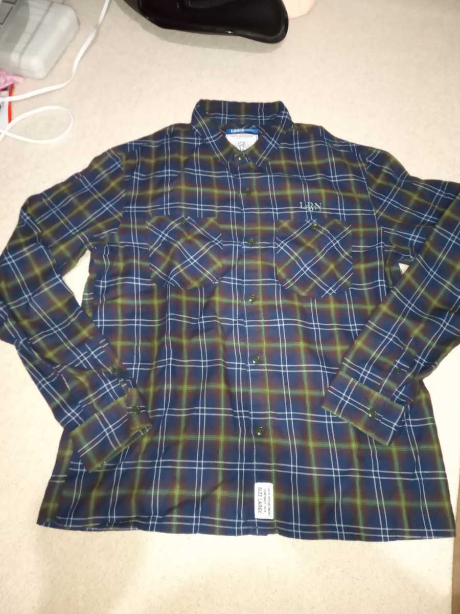 新品　貴重　★ NEIGHBORHOOD ネイバーフッド 　ネルシャツ サイズL 日本製　LUKER BY NEIGHBORHOOD_画像1
