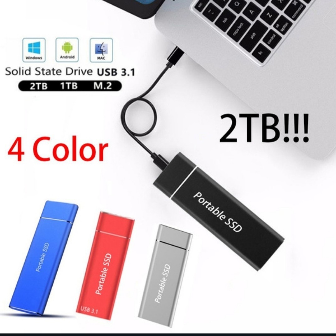 外付け ポータブル SSD 2TB USB3.1 Type-C SHL-R320