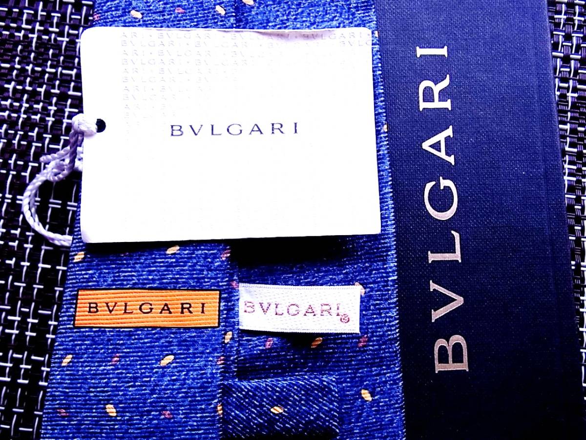 ☆状態並N☆5710■【BVLGARI】ブルガリ 「最高級セッテピエゲ」 ネクタイ_画像3