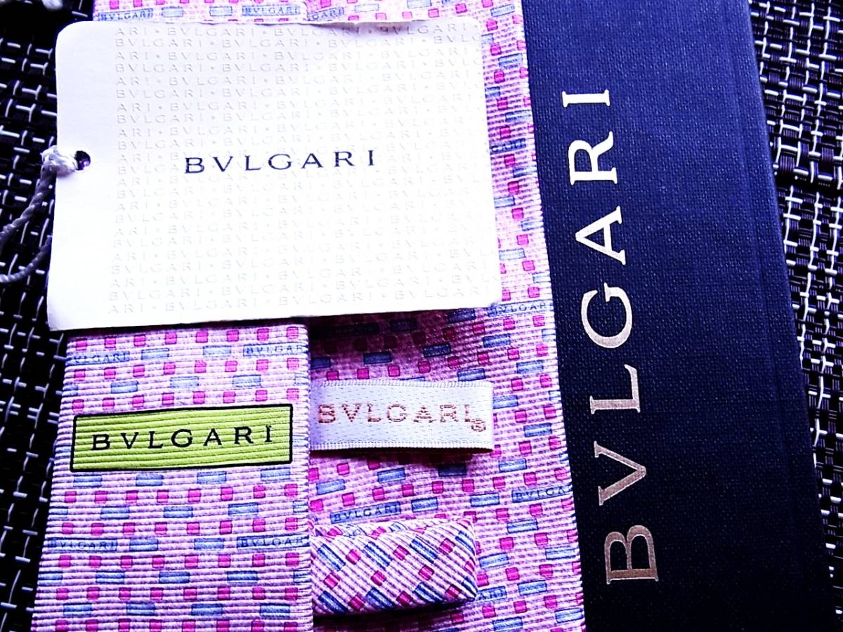 ☆状態並N☆5740■【BVLGARI】ブルガリ 「最高級セッテピエゲ」 ネクタイ_画像3