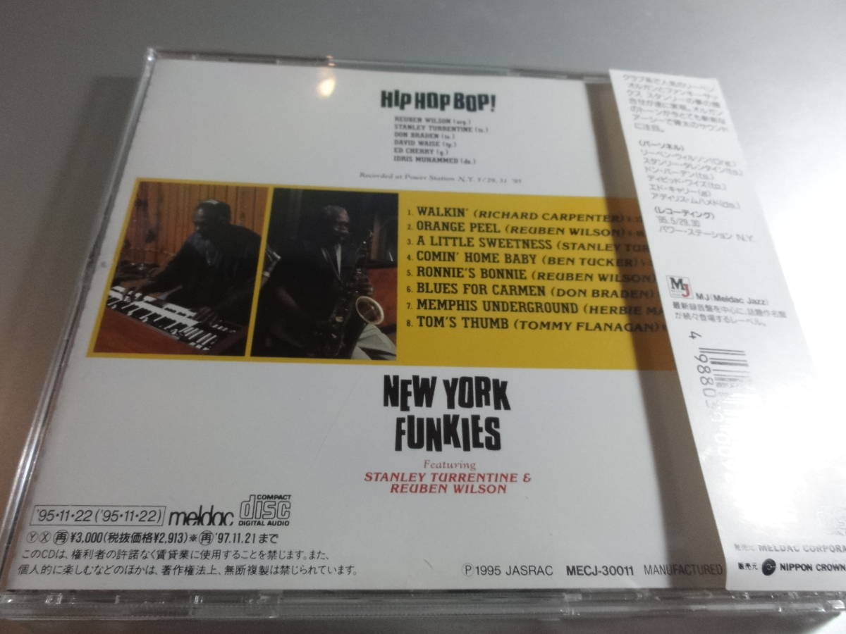 NEW YORK FUNKIES　　ニューヨーク・ファンキーズ 　 FEATURING STANLEY TURRENTINE & REUBEN WILSONS HIP　HOP　BOP 帯付き国内盤_画像2