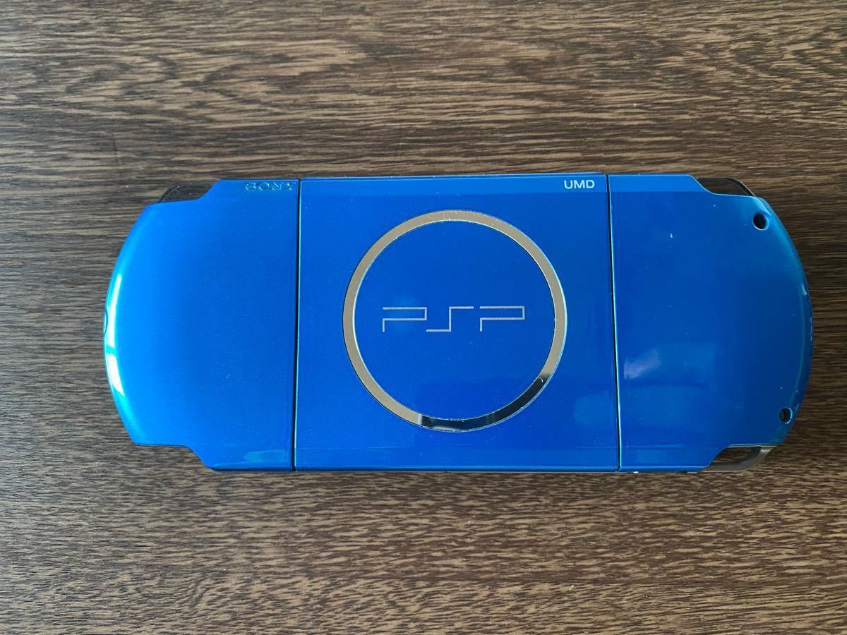 PSP 3000  ★箱、充電器、バッテリー、メモリー、おまけソフト付き SONY PSP-3000 メタリックブルー PSP