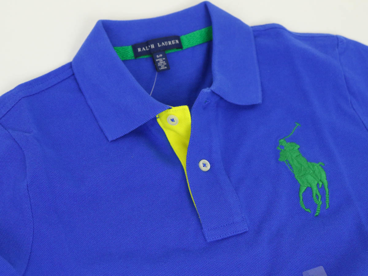 新品 3550 Lサイズ レディース ビッグポニー 刺繍 ポロ シャツ polo ralph lauren ポロ ラルフ ローレン _画像2