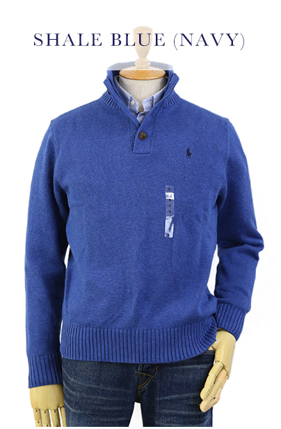 新作グッ ハイネック コットン メンズ サイズ 3533 新品 セーター blue ローレン ラルフ ポロ lauren ralph polo セーター