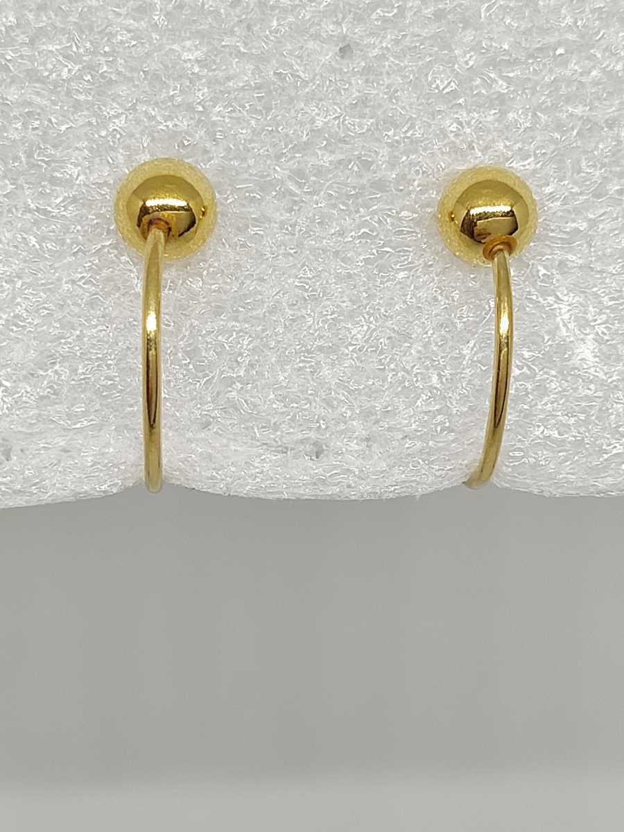 ○新品○ K18 挟むだけ イヤリング ノンホールピアス ② www