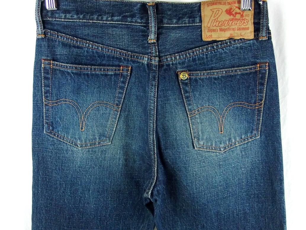 #Pherrow\'s Fellows Lot 466 / Vintage woshu/ made in Japan / men's / indigo USED processing / cell bichi Denim pants size 29