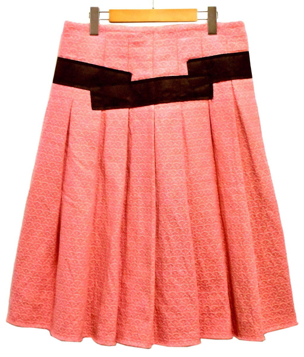 2003年 日本製 コム・デ・ギャルソン コットン フレアスカート 切りっぱなし ミモレ丈 レディースXL相当(31299_画像1