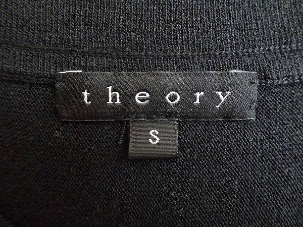 #snc セオリー theory ワンピース S 黒 半袖 ロング シルク混 レディース [651256]_画像5