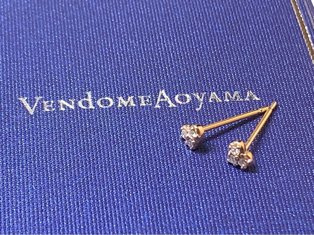 ☆ヴァンドーム青山☆ピアス☆ダイヤ☆ハート☆Ｋ１８☆ピンクゴールド☆VA☆Vendome Aoyama☆