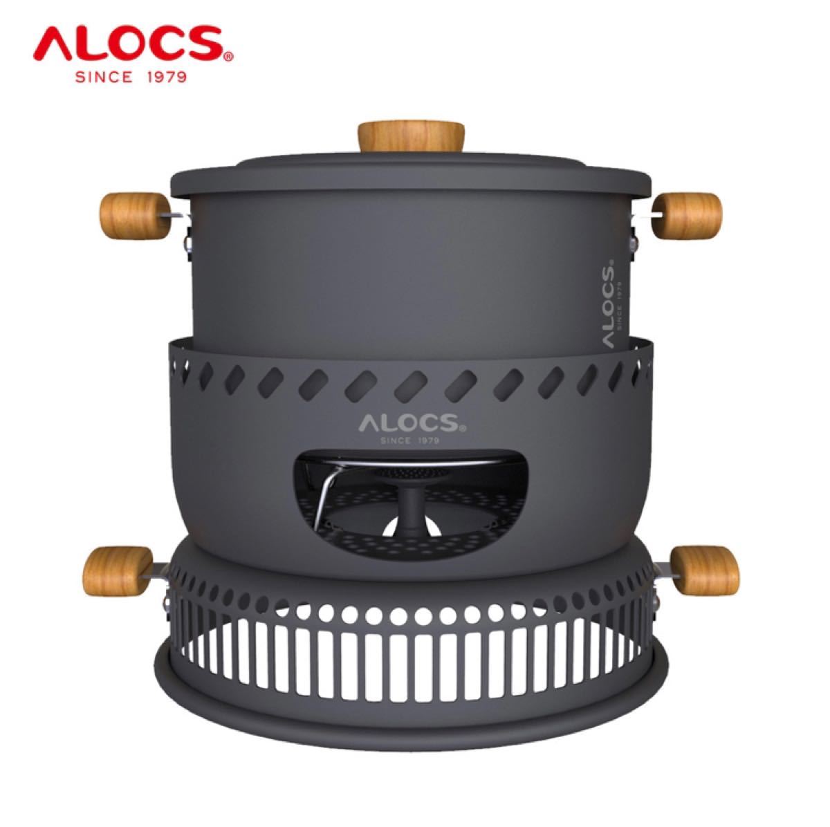Alocs アウドドア  防風 クッカーセット　バーナーコンロ　OD缶変換アダプターセット