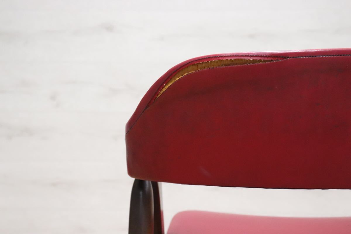 gmck137 0 TSUJI. деревообработка 0 редкий 70 годы Vintage стул 2 ножек комплект Mid-century дизайн retro стул 