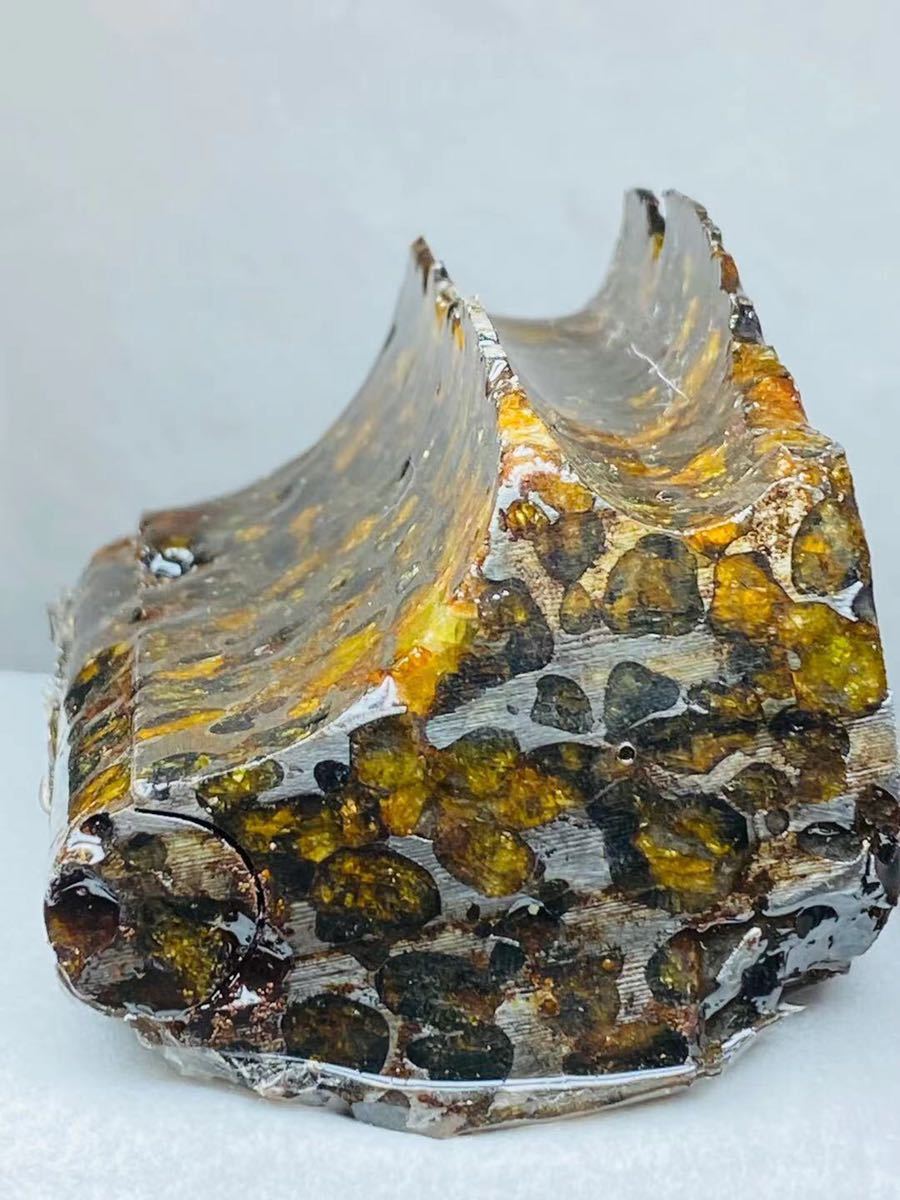 pala site meteorite pala site se Rico meteorite 560g 85x59x45mm stone iron meteorite .... beautiful 