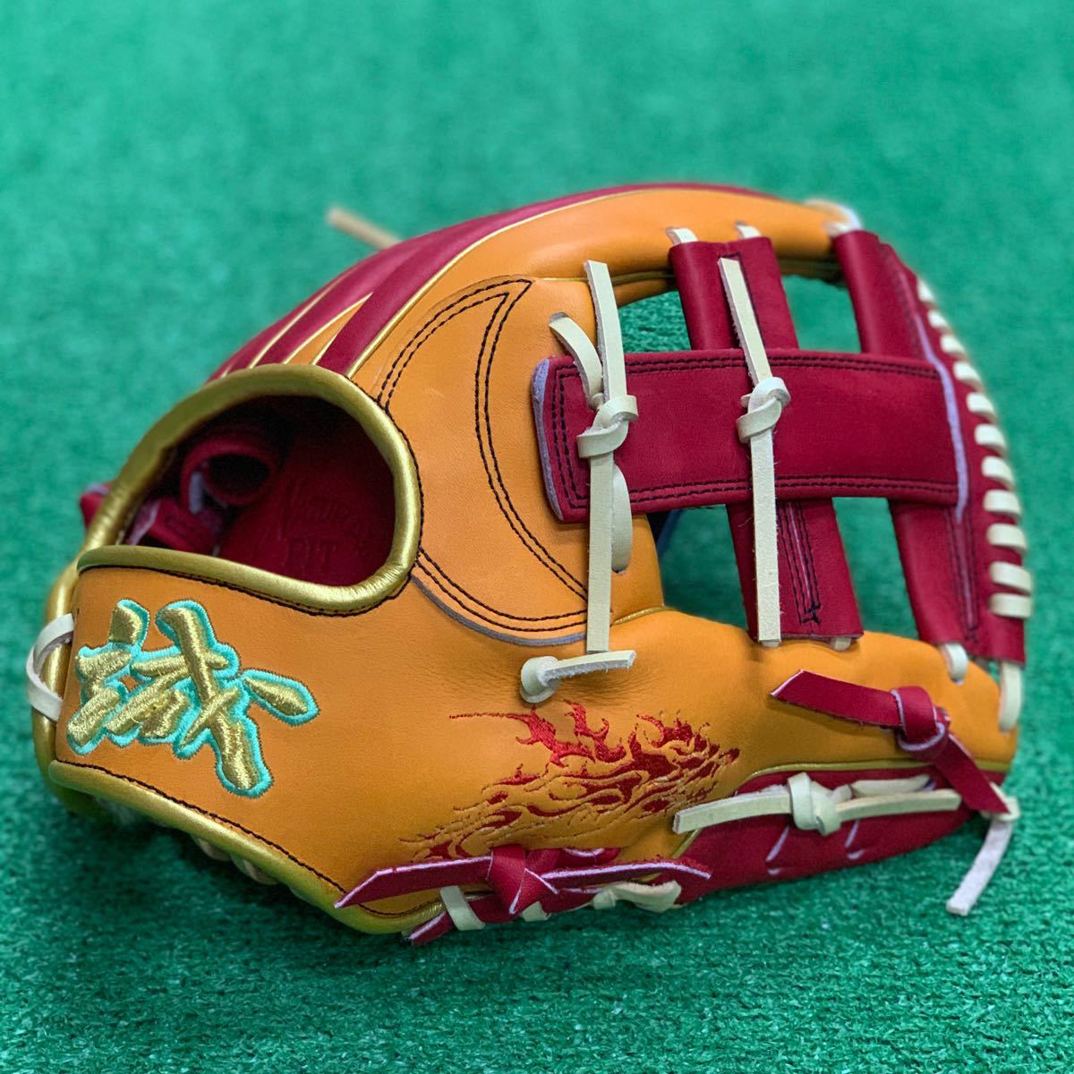 超限定・龍の刺繍入り 誠グローブ 軟式グローブ 内野手用 型付け無料