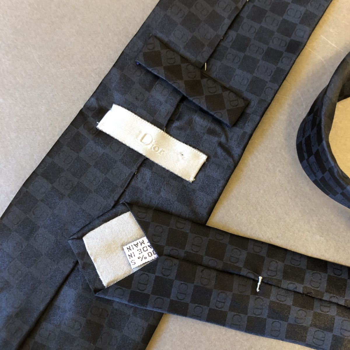 高級品 正規 Dior Homme ディオールオム シャドー ナロータイ ネクタイ