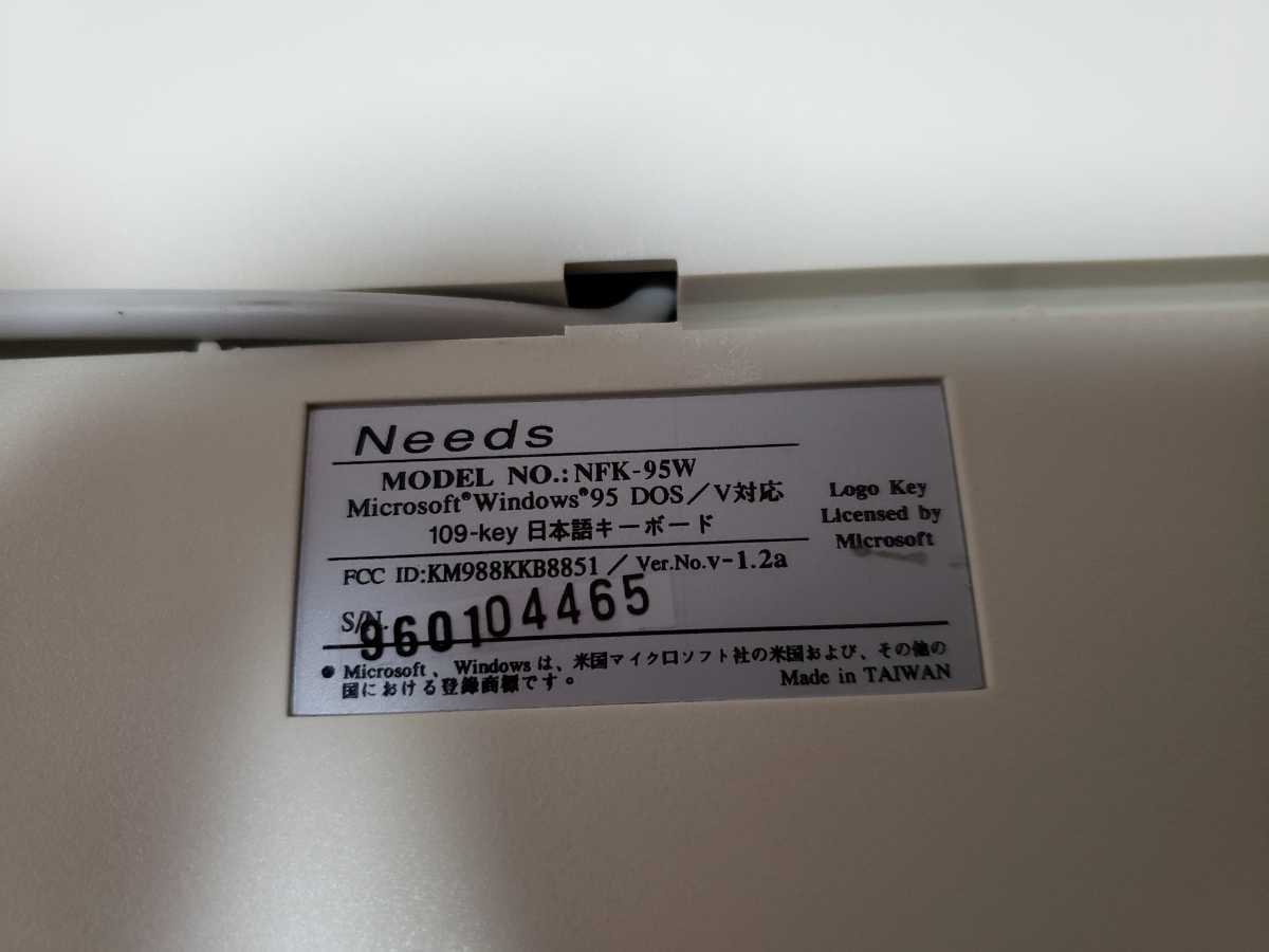 東京Needs NFK-95W　日本語キーボード　ATキーボード　メカニカル　未確認ジャンク_画像6
