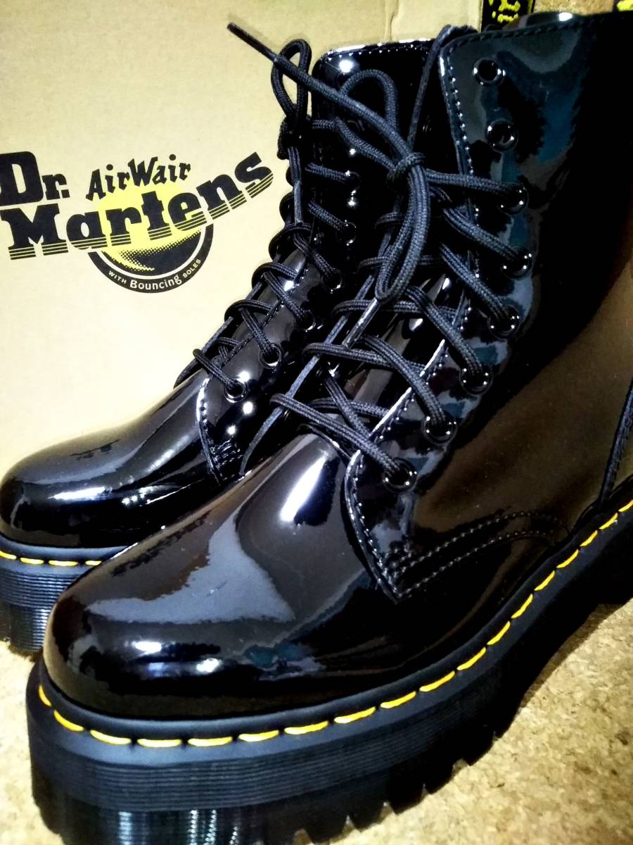 【Dr.MARTENS】ドクターマーチン ジェイドン パテント 8ホールブーツ UK7 (26cm ) QUAD RETRO JADON PATENT 8EYE BOOT【箱付き極美品】