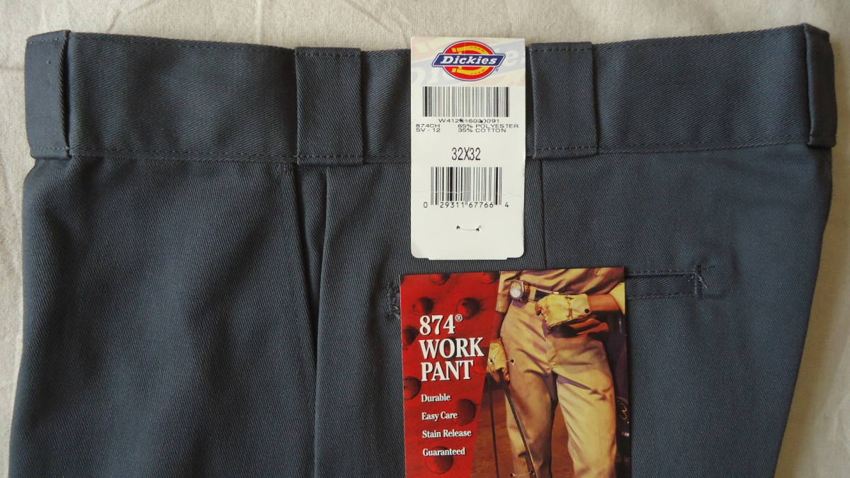 Dickies 874 WORK PANT CLASSIC FIT チャコールグレー 32 × 32 ディッキーズ ワークパンツ レターパックプラスの画像3