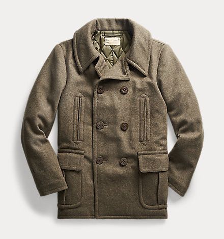 新品*RRL*ウール ツイル ピーコート*S* ダブルアールエルの画像1